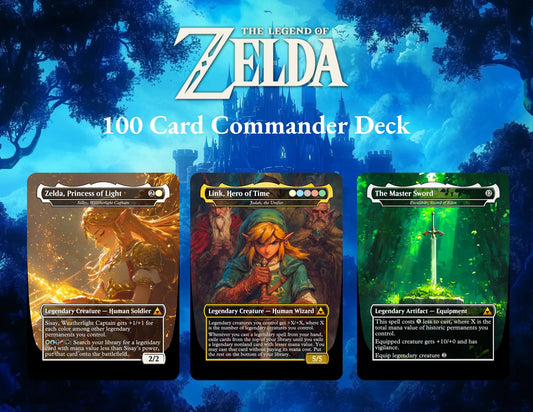 Saviors of Hyrule, 100 Card Proxy Zelda Themed Commander Deck, MTG EDH