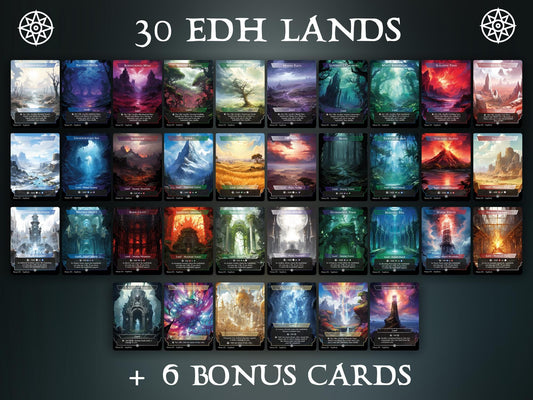 Dual Shock Fetch Lands Bundle + 6 Bonus Cards - Commander Land Pack Bundle