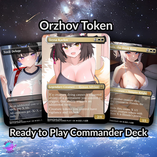 Orzhov Token Anime Style Waifu Tribal Commander Deck Special Edition Custom Proxy Deck Art For EDH High Quality Cards 108 Cards