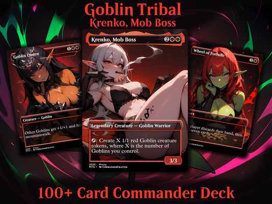 Goblin Tribal Commander Deck Krenko Mob Boss Complete EDH Deck Proxy Deck