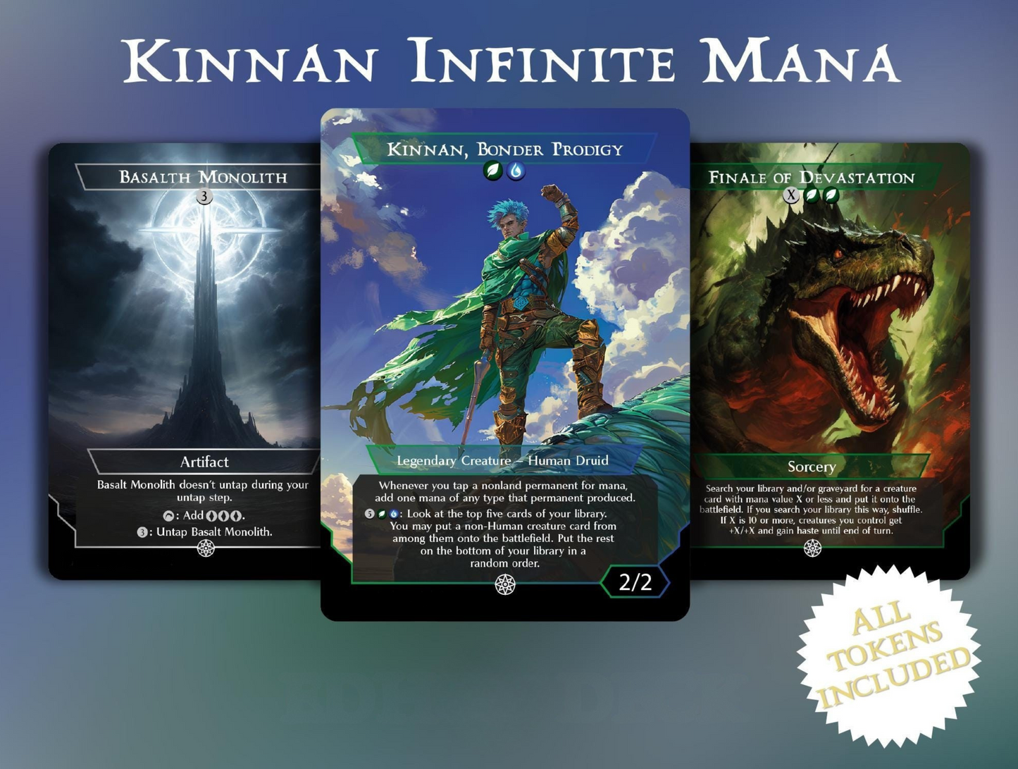 Kinnan Infinite Mana - Commander EDH Deck - With Tokens - MTG Full Proxy Deck, Altered Cards cEDH