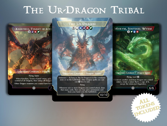 Ur-Dragon Tribal - Commander EDH Deck - With Tokens - MTG Full Proxy Deck, Altered Cards cEDH