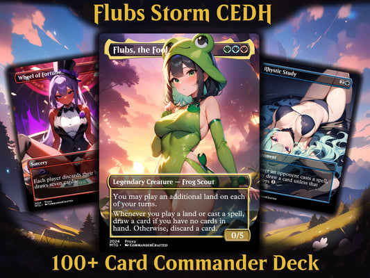 Flubs Commander Deck Flubs, the Fool CEDH Custom MTG Cards, Proxy Cards, Complete EDH Deck, Premium Quality