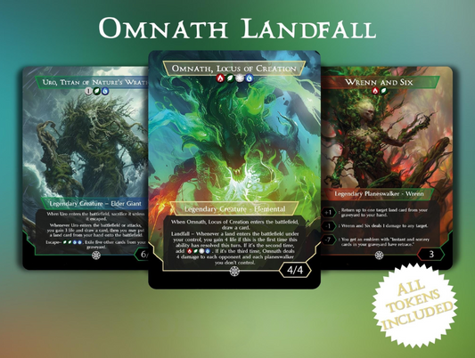 Omnath Landfall - Commander EDH Deck - With Tokens - MTG Full Proxy Deck, Altered Cards cEDH