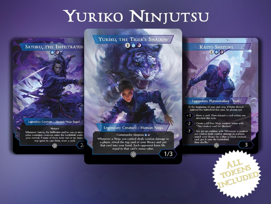 Yuriko Ninja - Commander EDH Deck - With Tokens - MTG Full Proxy Deck, Altered Cards cEDH