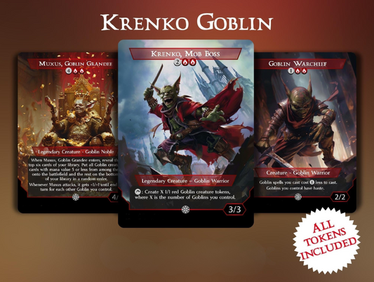 Krenko Goblin - Commander EDH Deck - With Tokens - MTG Full Proxy Deck, Altered Cards cEDH
