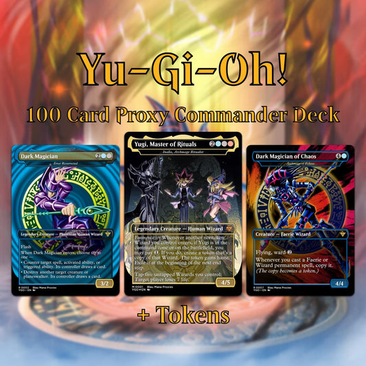 Yu-Gi-Oh MTG EDH Commander Proxy Deck - Dark Magic! - Wizards - 100 Cards, 8 Tokens - Magic - Gathering - Yugioh - Proxies - Orica