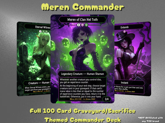 Meren Commander Graveyard Deck – Custom Cards for Casual Play