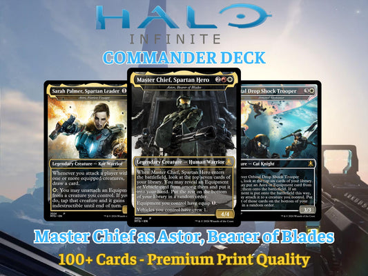 Halo Infinite Commander Deck • Halo Infinite themed Mtg Proxy Deck • Halo Armor • Mtg Deck Box •Proxy Custom Card •MTG Proxy Cards •Edh Deck