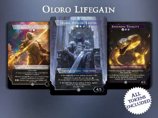 Oloro Lifegain - Commander EDH Deck - With Tokens - MTG Full Proxy Deck, Altered Cards cEDH