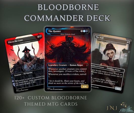 Bloodborne Themed Commander Deck Proxies, Aristocrat/Artifact Combo, 120+ Unique Cards, Quality Custom Card Proxy Replicas for Commander EDH