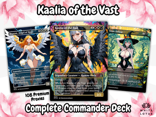 Kaalia of the Vast Anime Waifu Proxy Commander Deck Custom Proxy EDH Angel Demon Dragon English High Quality Cards