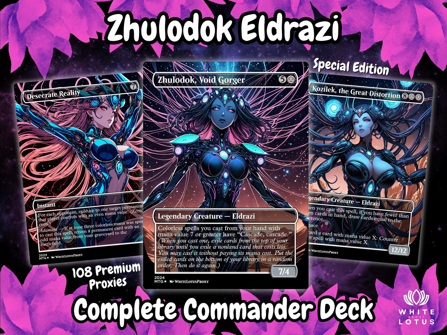 Zhulodok Eldrazi Anime Waifu Proxy Commander Deck Special Edition Custom EDH Deck English High Quality Cards