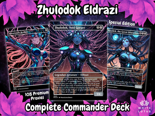 Zhulodok Eldrazi Anime Waifu Proxy Commander Deck Special Edition Custom EDH Deck English High Quality Cards