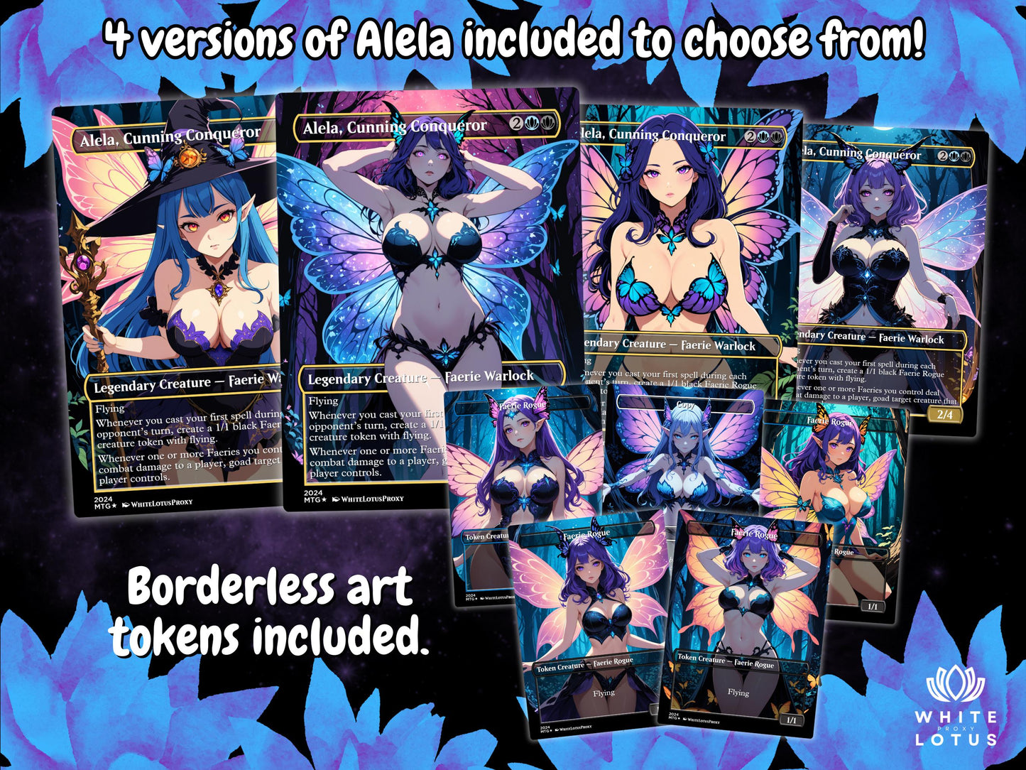 Alela Faeries Anime Waifu Proxy Commander Deck Special Edition Custom EDH Deck English High Quality Cards