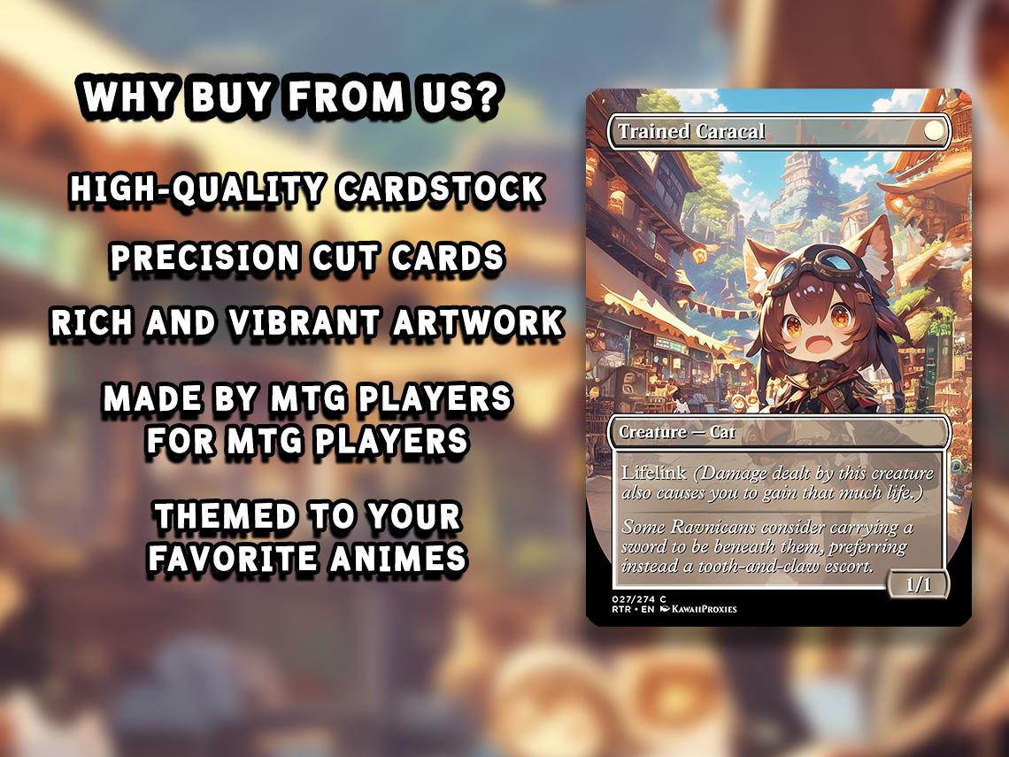 Chibi Catgirl MTG Deck - Arahbo EDH | Competitive Roar of the World | 100+ Premium Custom Cards