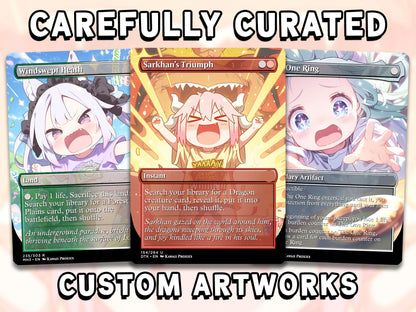 Chibi UR-Dragon MTG Deck - Dragon Tribal EDH | 100+ Premium Custom Cards | Competitive play