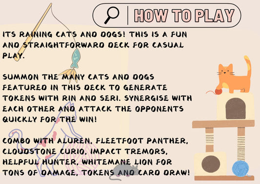 Rin and Seri Cat Dog Proxy Commander EDH Deck, 100 Cards + 8 Free Tokens | Cute Custom Full Art | MuraProxyArt