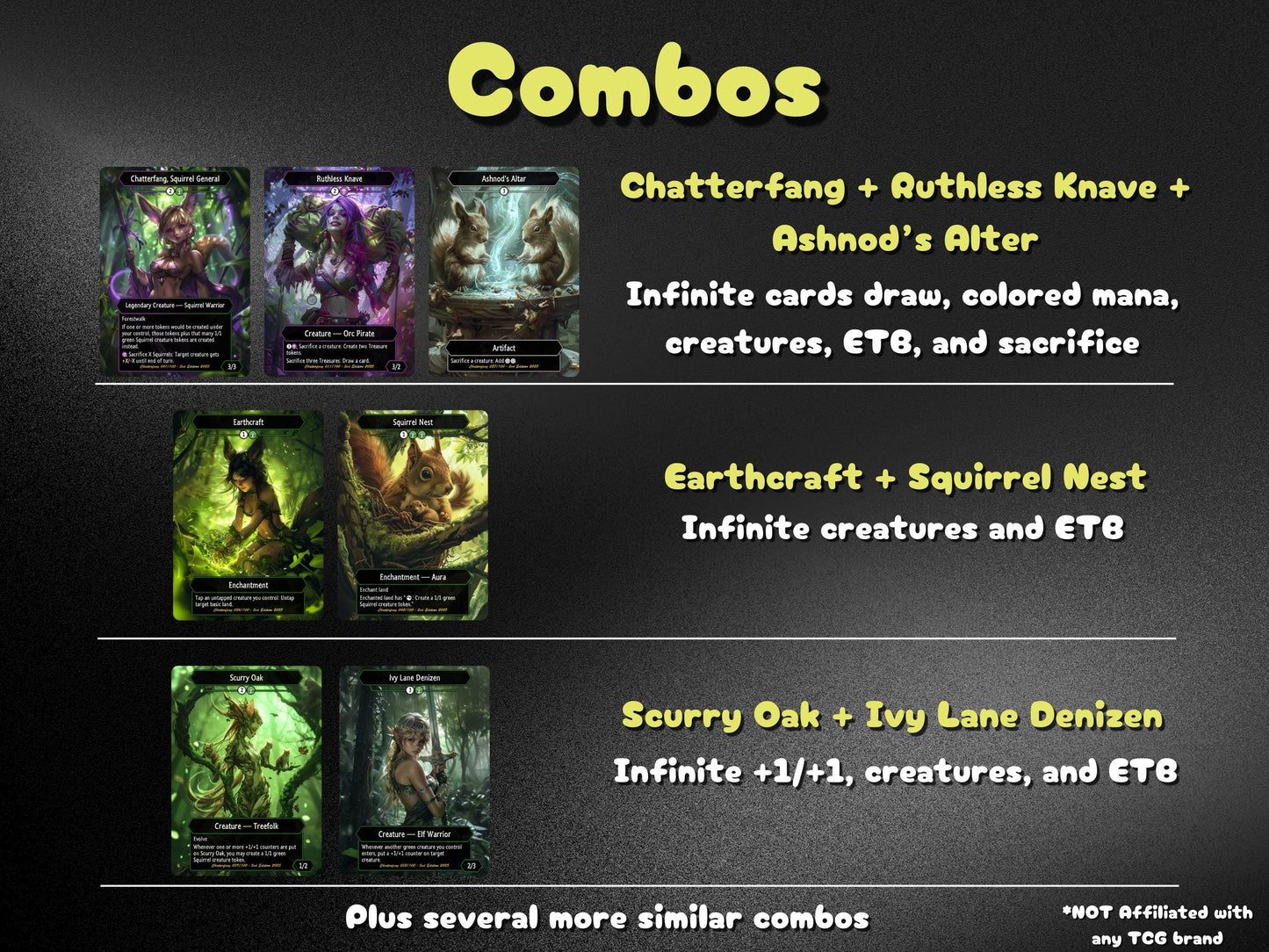 Chatterfang Commander Squirrel Deck – Custom Cards for Casual Play