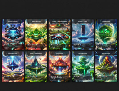 64 Custom Land Pack Dual, Fetch, Shock, Basic, Utility Lands Styles Premium Proxies