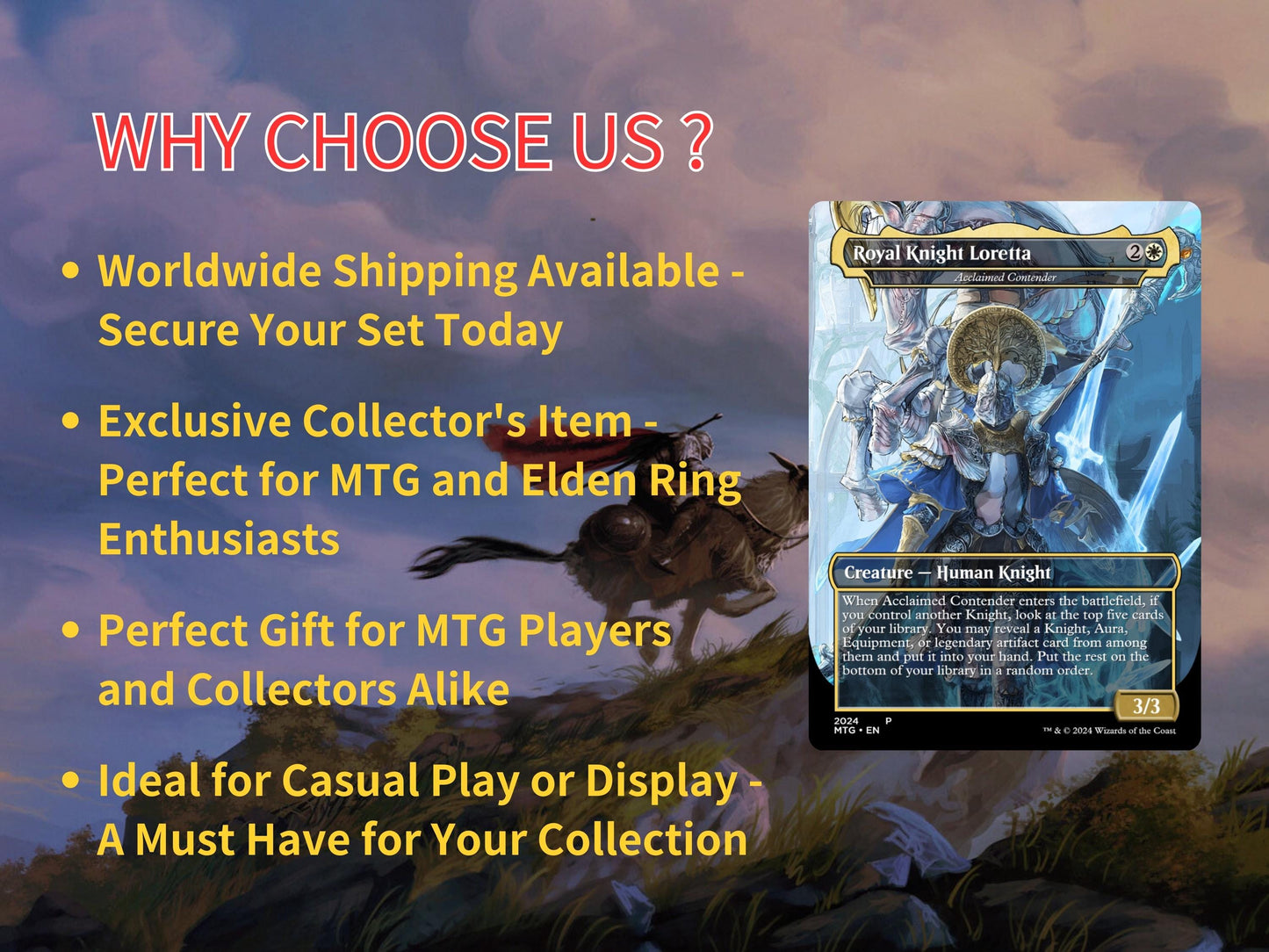 Elden Ring Commander Deck • Elden Ring Mtg Proxy Deck • Mtg Commander Deck • Custom MTG card • Sidar Jabari of Zhalfir • Mtg Proxy Commander