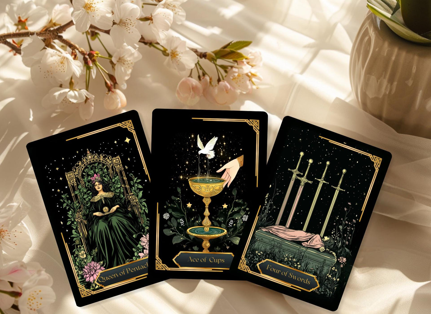 Arcane Moon Tarot Deck, Tarot Card Deck, Tarot Deck with Guidebook, 78 Card Tarot Cards, Custom Tarot Deck