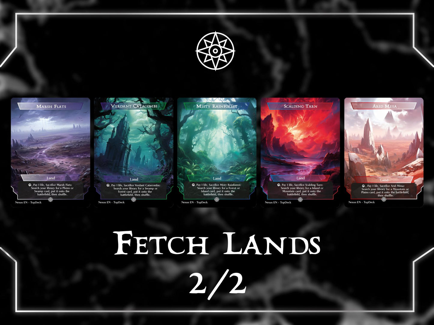 Dual Shock Fetch Lands Bundle + 6 Bonus Cards - Commander Land Pack Bundle