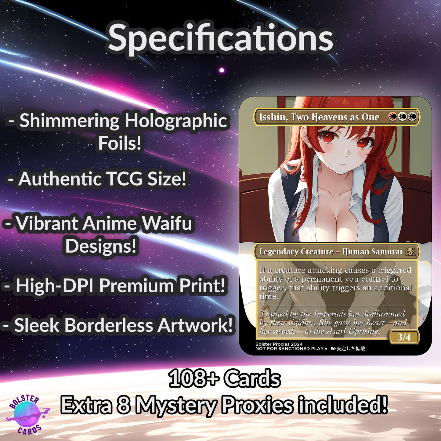 The Ur-Dragon Anime Waifu Proxy Custom Card TCG Foil/NonFoil Mature Gorgeous Anime Art For EDH Commander Gift For Him/Her