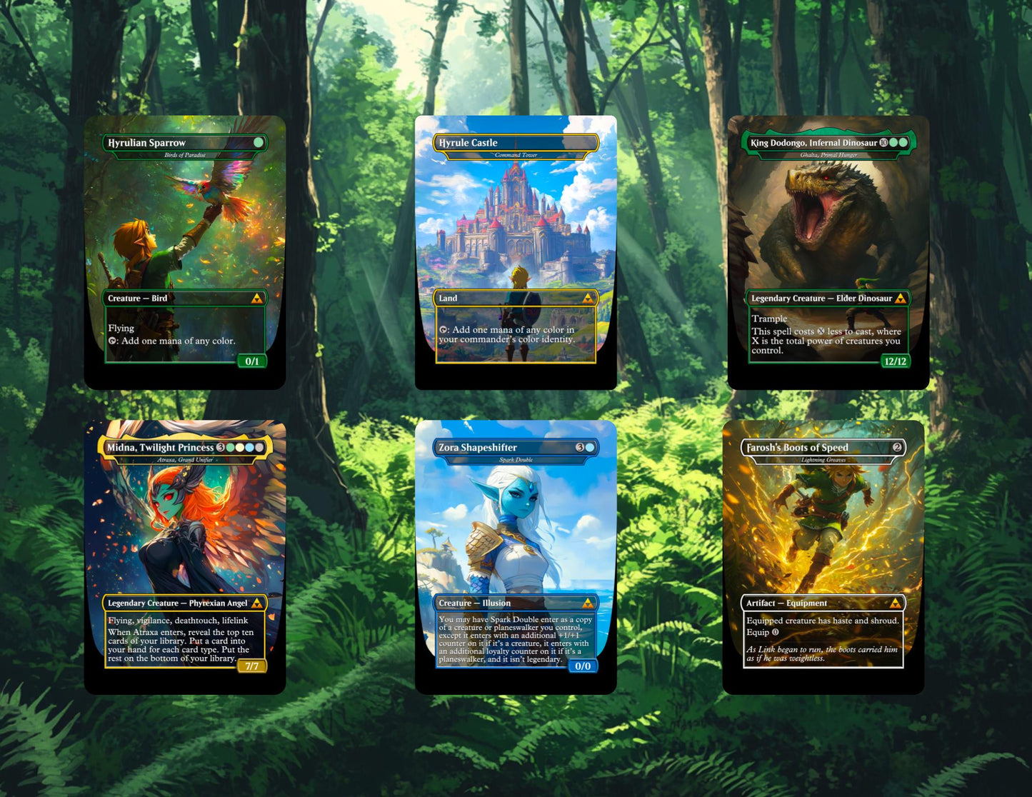 Saviors of Hyrule, 100 Card Proxy Zelda Themed Commander Deck, MTG EDH