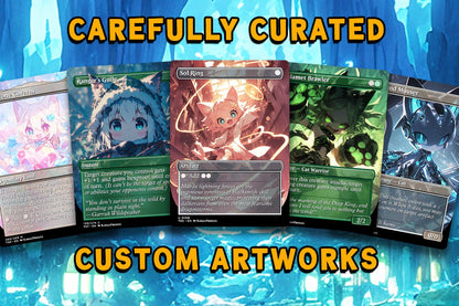 Chibi Catgirl MTG Deck - Arahbo EDH | Competitive Roar of the World | 100+ Premium Custom Cards