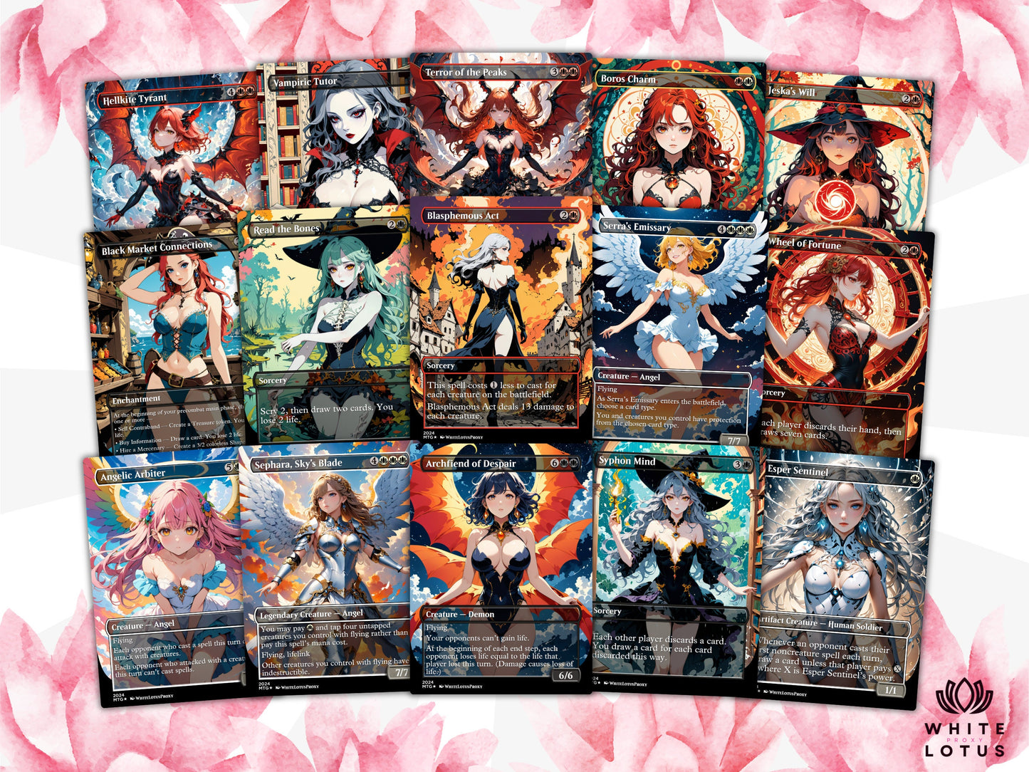 Kaalia of the Vast Anime Waifu Proxy Commander Deck Custom Proxy EDH Angel Demon Dragon English High Quality Cards