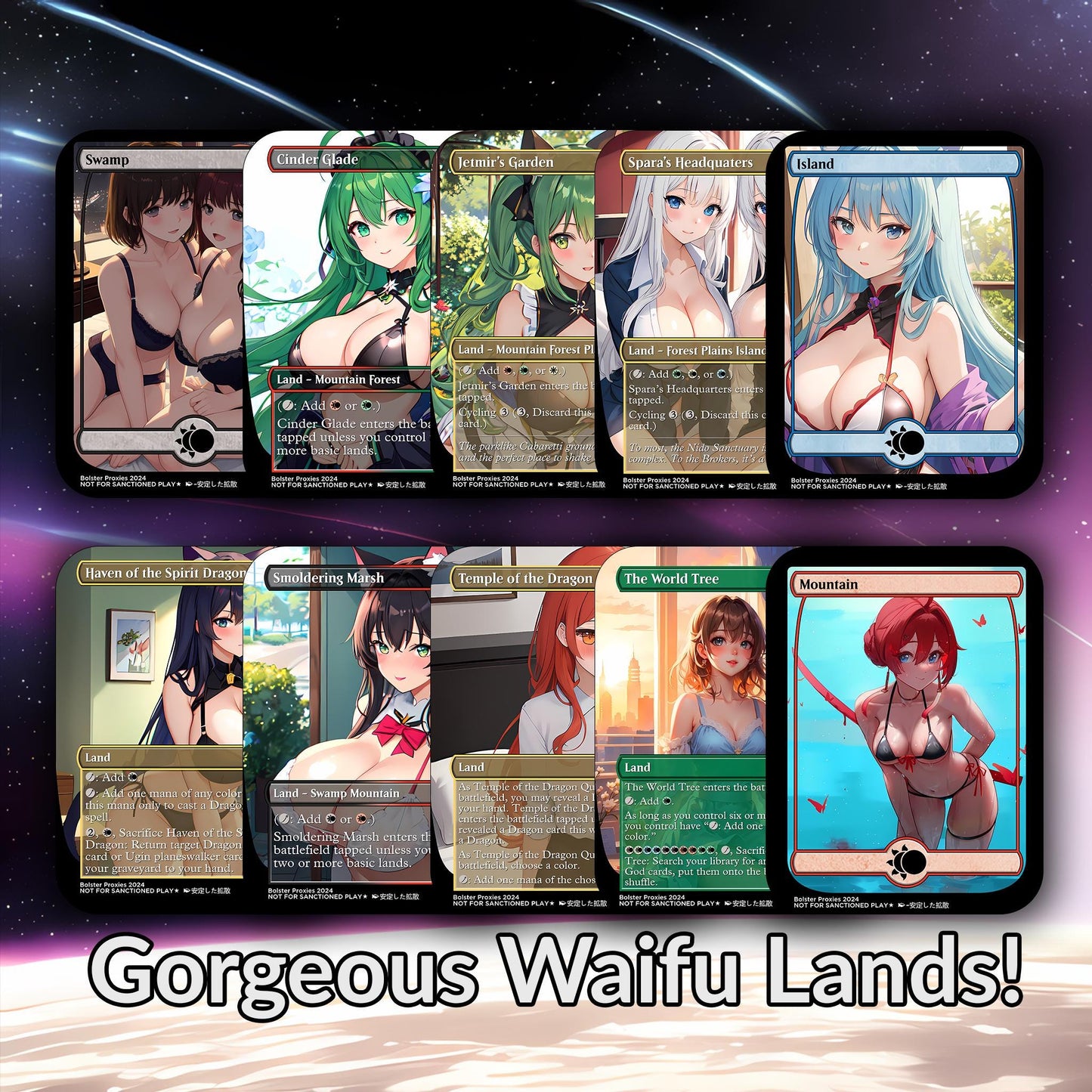 The Ur-Dragon Anime Waifu Proxy Custom Card TCG Foil/NonFoil Mature Gorgeous Anime Art For EDH Commander Gift For Him/Her