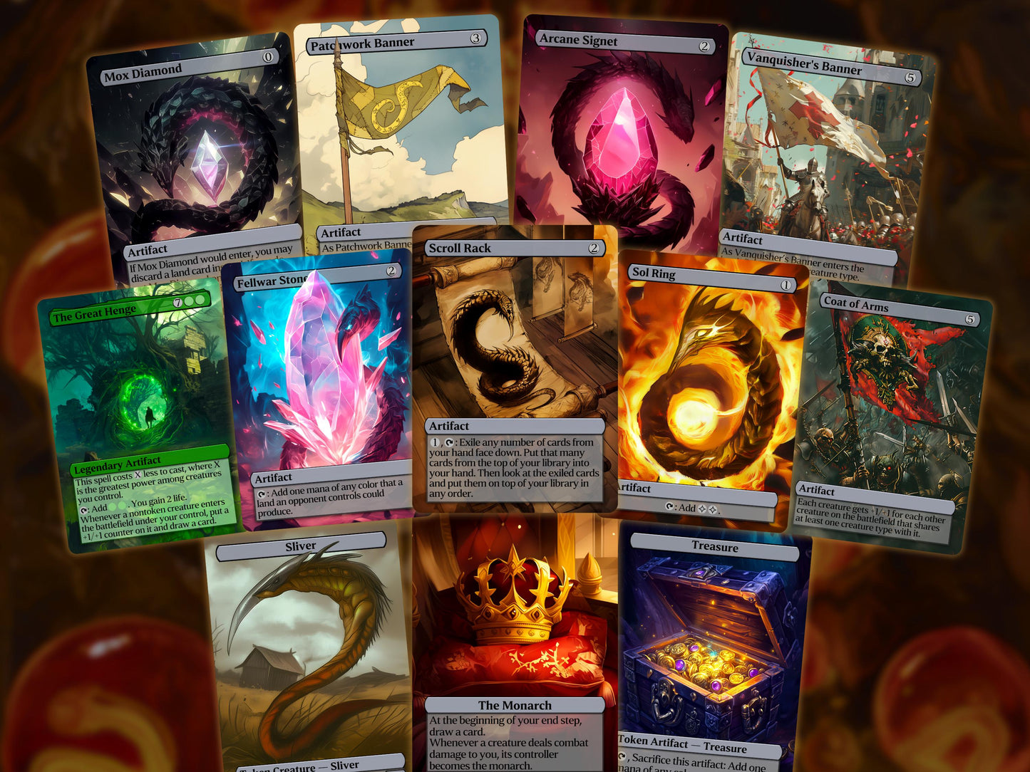 The First Sliver Custom Commander Deck - Proxy - Perfect Magic Gift - Tokens Included - Sliver Tribal Deck - Premium 110 card EDH Deck