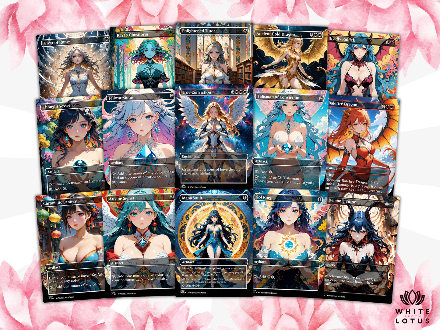Kaalia of the Vast Anime Waifu Proxy Commander Deck Custom Proxy EDH Angel Demon Dragon English High Quality Cards