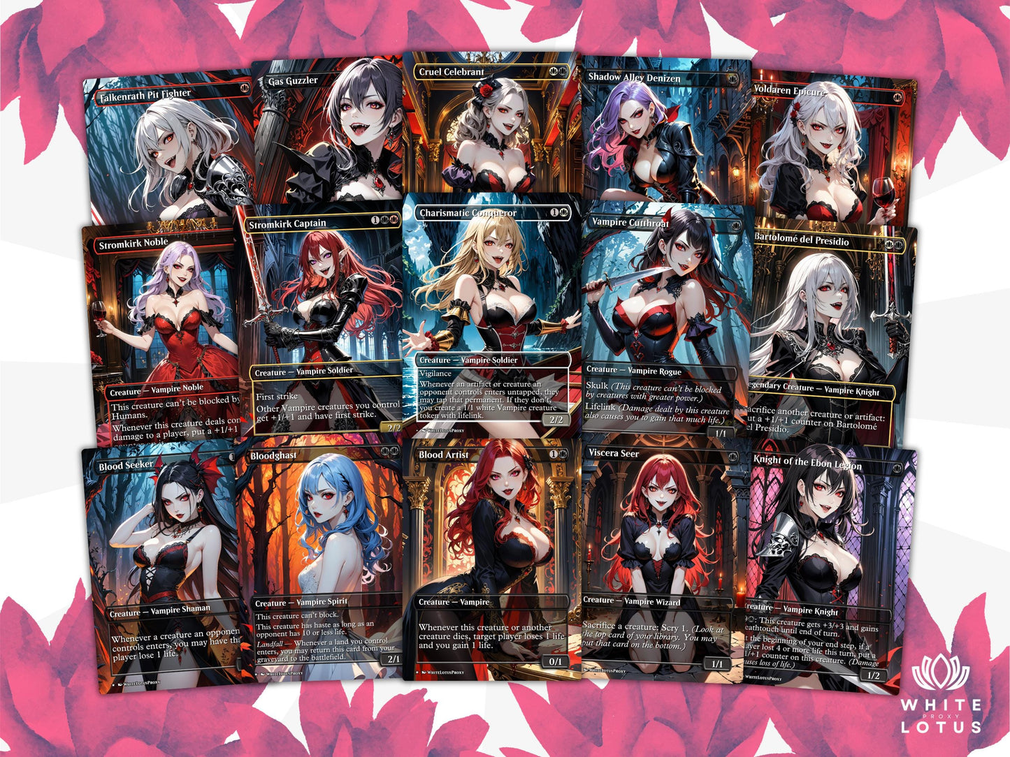 Vampire Tribal Anime Waifu Proxy Commander Deck Custom Proxy EDH High Quality Cards