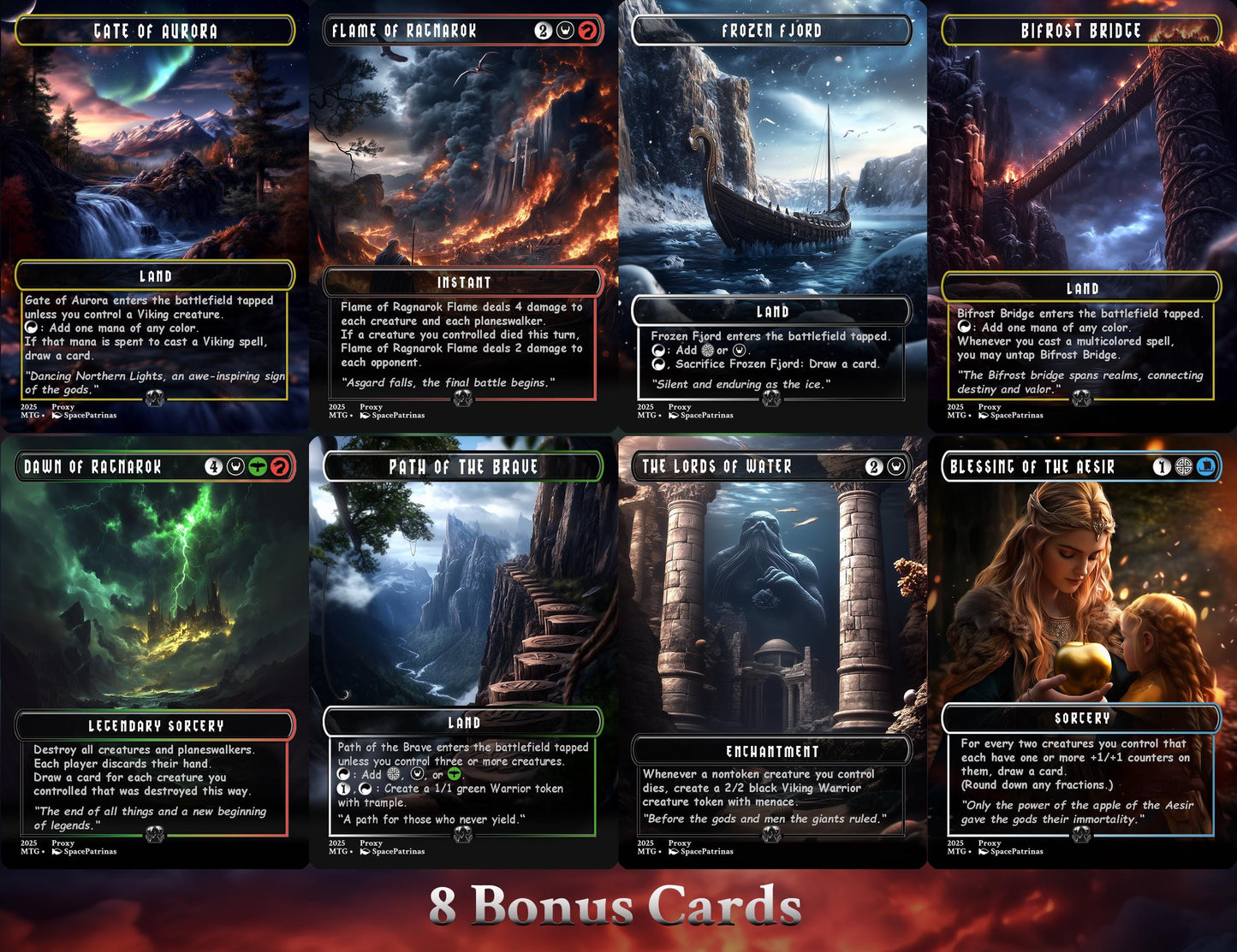 Vikings Commander Deck | 108 Proxy Cards | Viking Deck | TCG Commander Deck | Trading Cards Private Use | Mtg Proxy | DIY Cards | EDH Deck