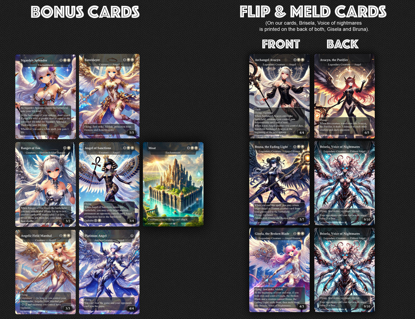 Edgar Markov Anime Style Waifu Tribal Commander Deck Special Edition Custom Proxy Deck Art For EDH High Quality Cards 108 Cards