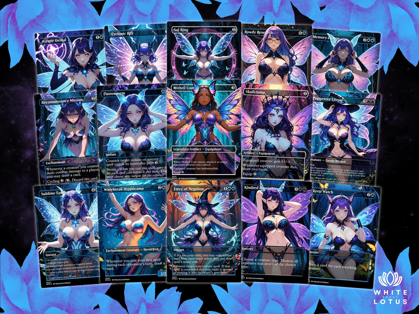 Alela Faeries Anime Waifu Proxy Commander Deck Special Edition Custom EDH Deck English High Quality Cards