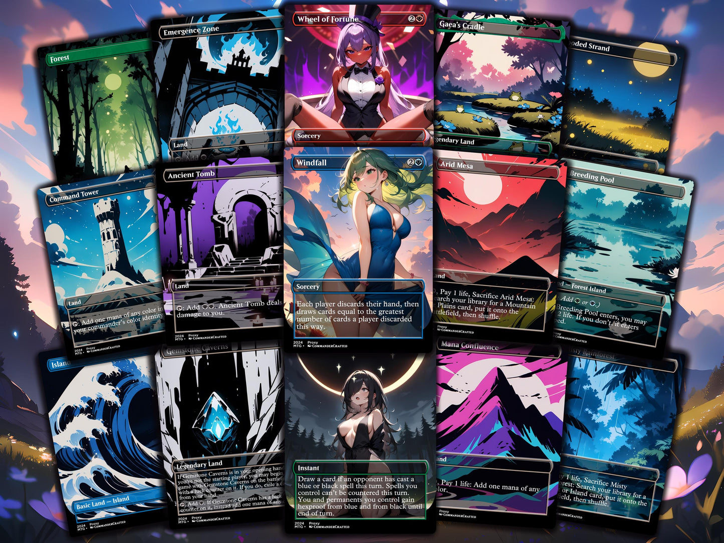 Flubs Commander Deck Flubs, the Fool CEDH Custom MTG Cards, Proxy Cards, Complete EDH Deck, Premium Quality