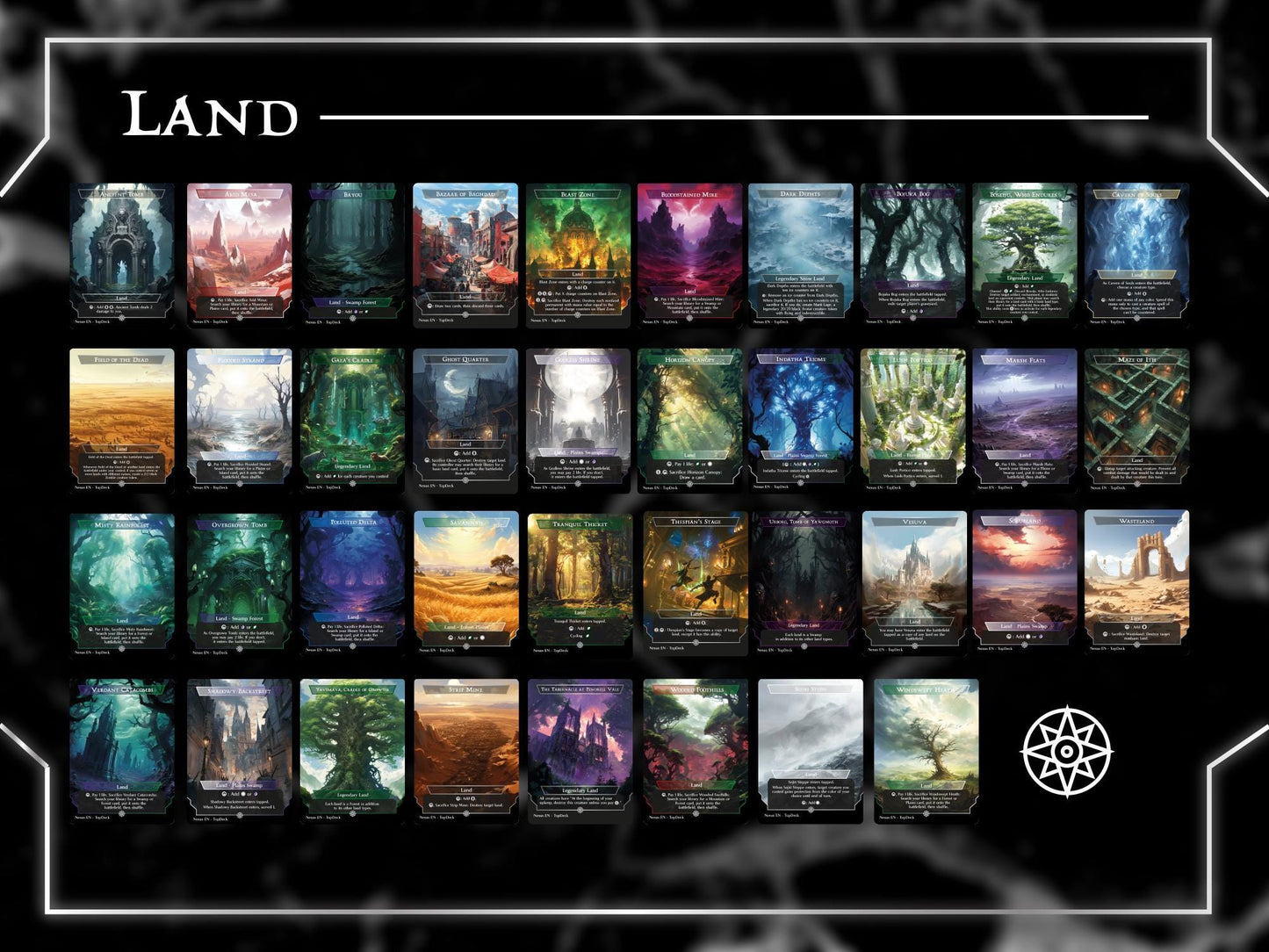 The Necrobloom Landfall - Commander EDH Deck - With Tokens - MTG Full Proxy Deck, Altered Cards cEDH