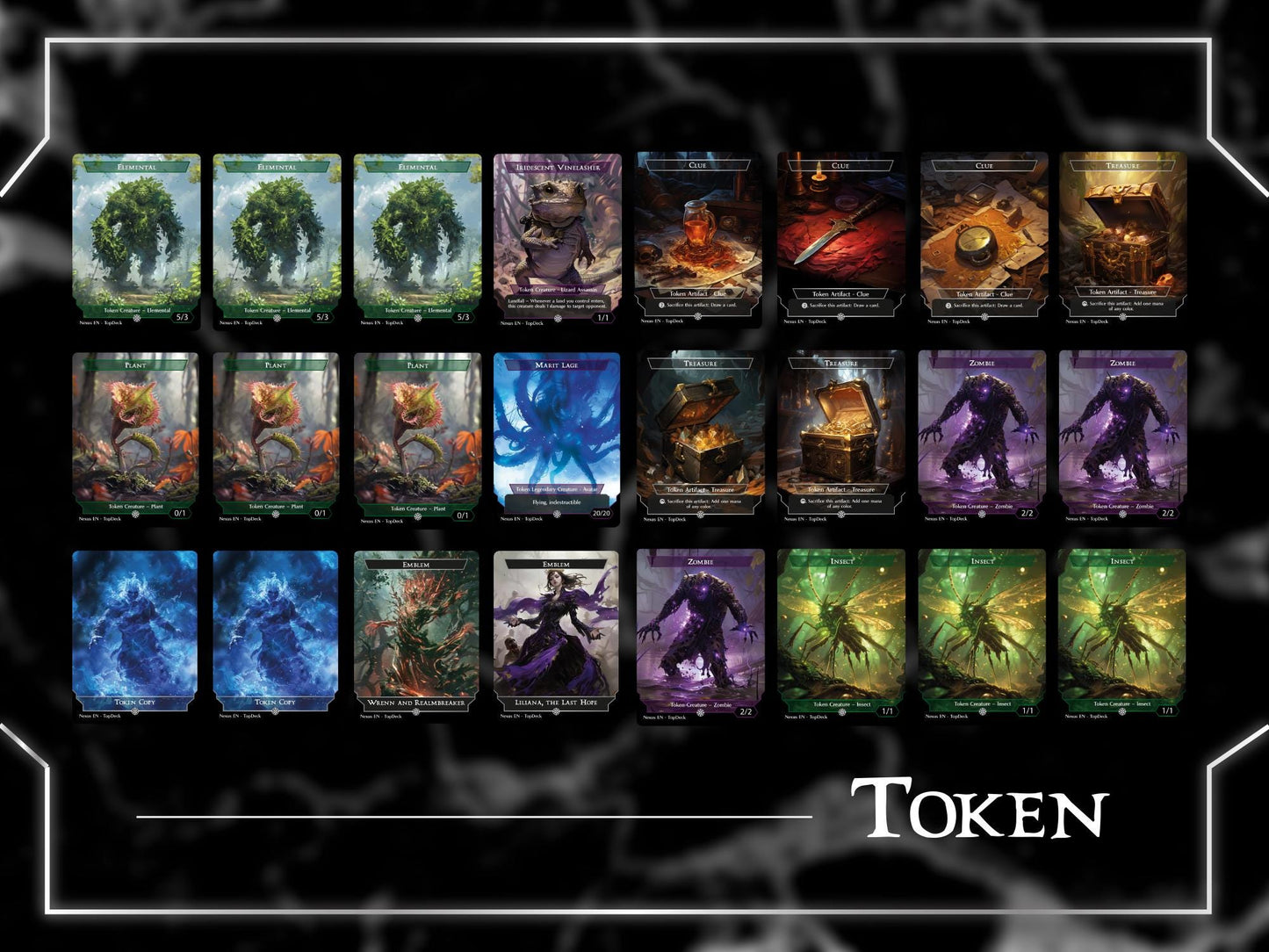 The Necrobloom Landfall - Commander EDH Deck - With Tokens - MTG Full Proxy Deck, Altered Cards cEDH