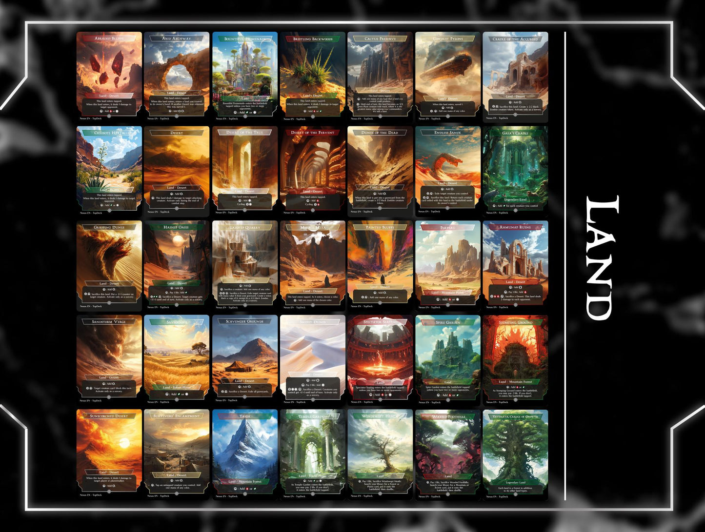 Hazezon Desert - Commander EDH Deck - With Tokens - MTG Full Proxy Deck, Altered Cards cEDH