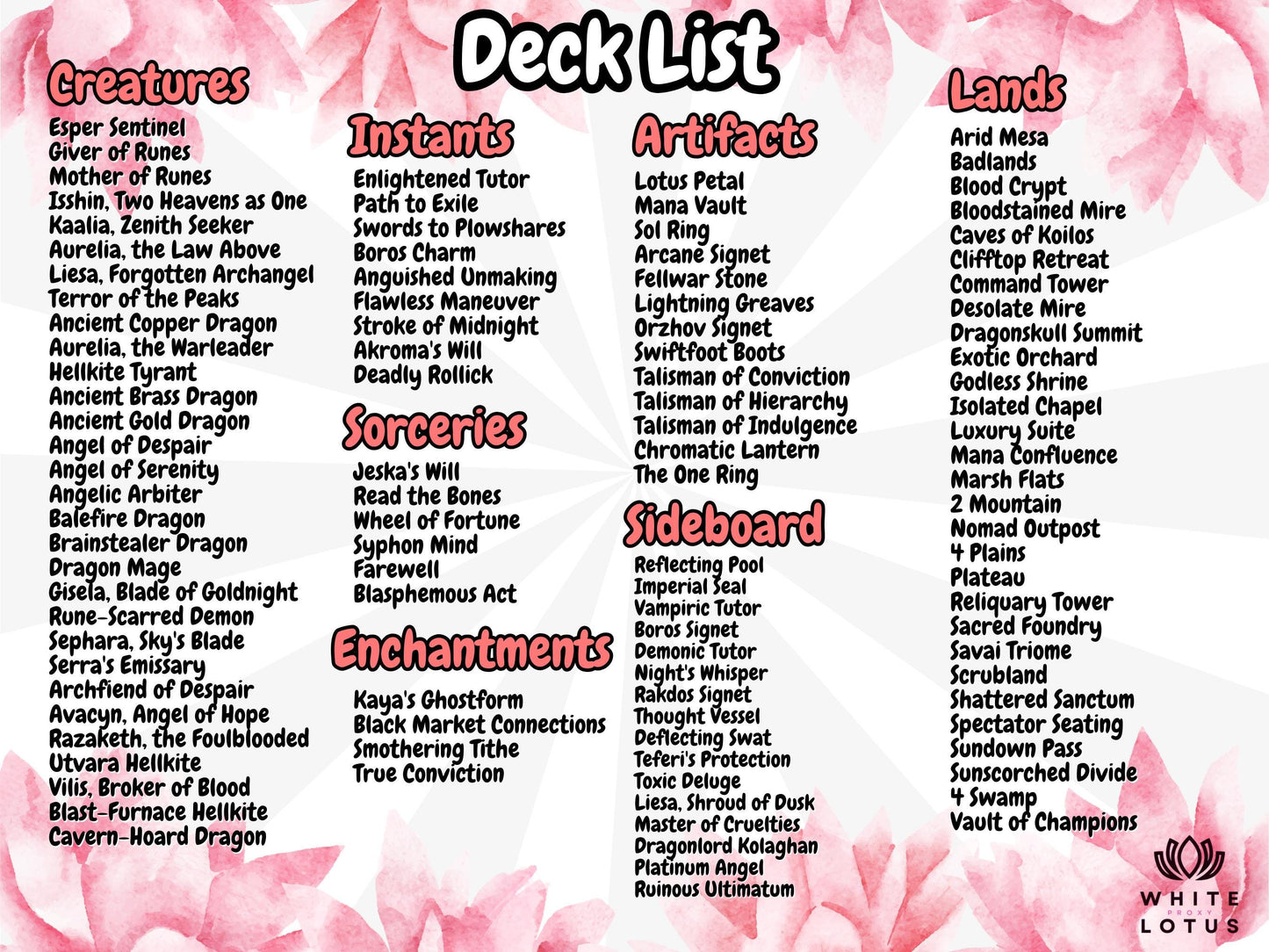 Kaalia of the Vast Anime Waifu Proxy Commander Deck Custom Proxy EDH Angel Demon Dragon English High Quality Cards