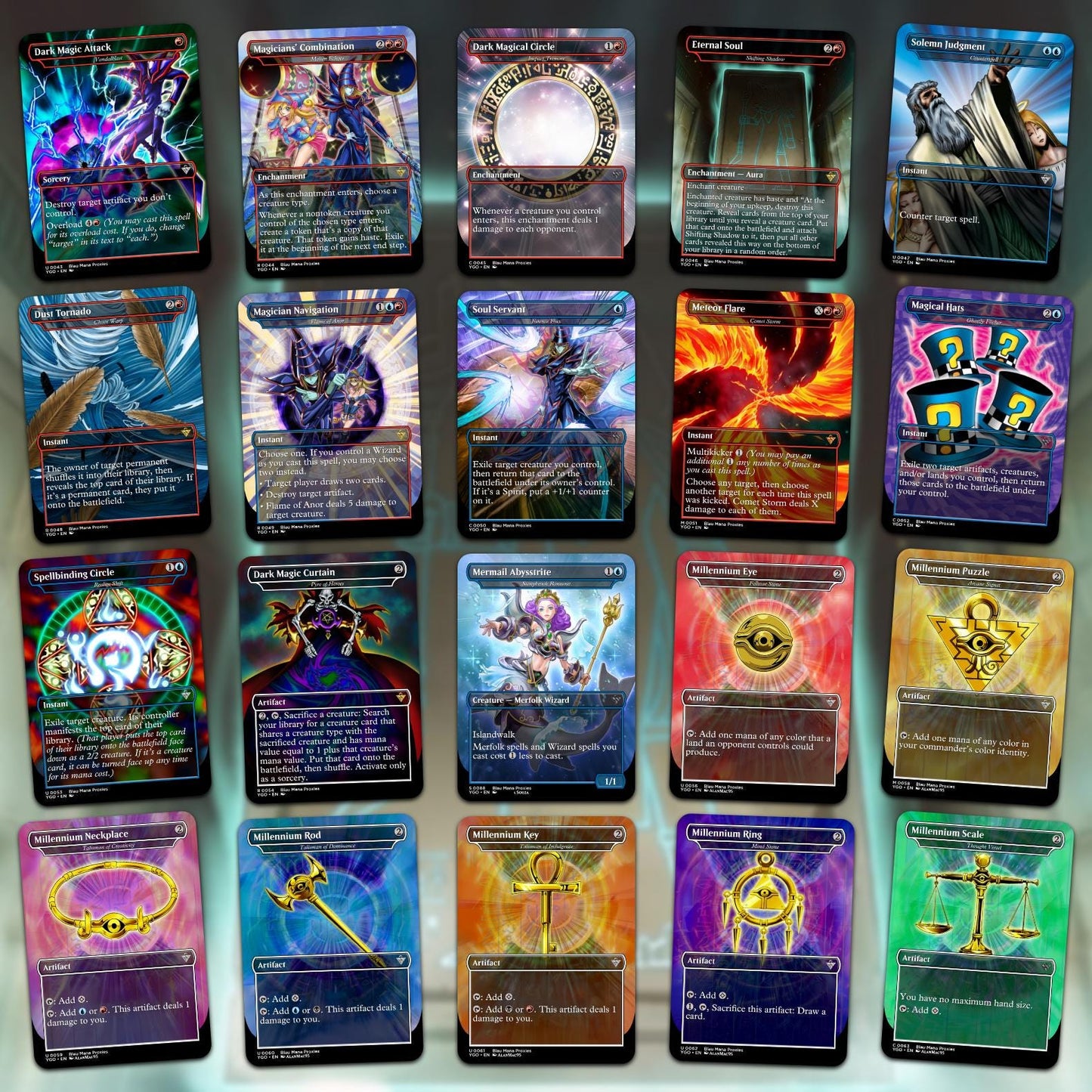 Yu-Gi-Oh MTG EDH Commander Proxy Deck - Dark Magic! - Wizards - 100 Cards, 8 Tokens - Magic - Gathering - Yugioh - Proxies - Orica